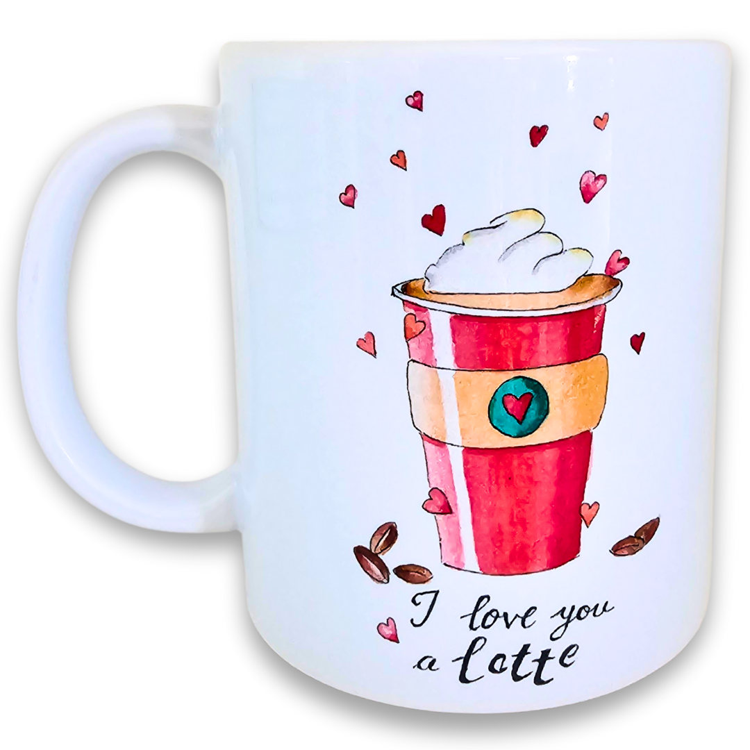 I love you a latte- pink mug