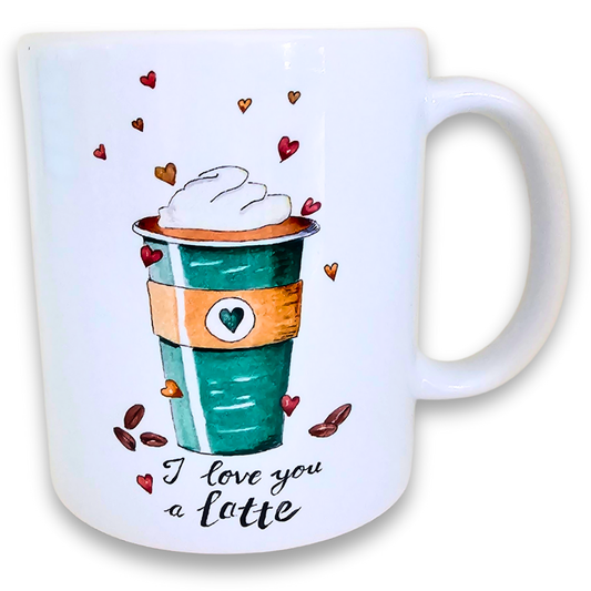 I love you a latte- green mug