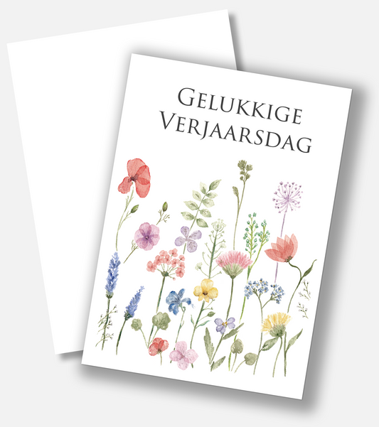 Wildflower Verjaarsdag Notecard