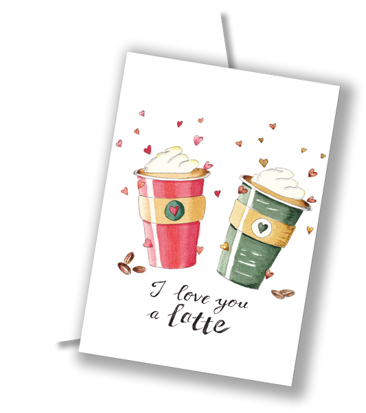 I love you a latte Notecard